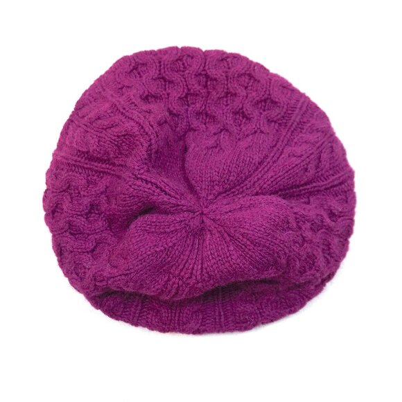 Simons Knit Raspberry Beret - Picture 1 of 3